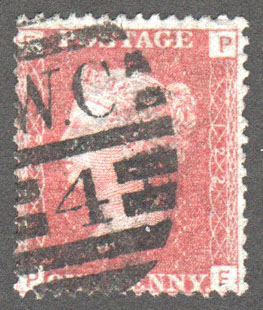 Great Britain Scott 33 Used Plate 122 - PF - Click Image to Close